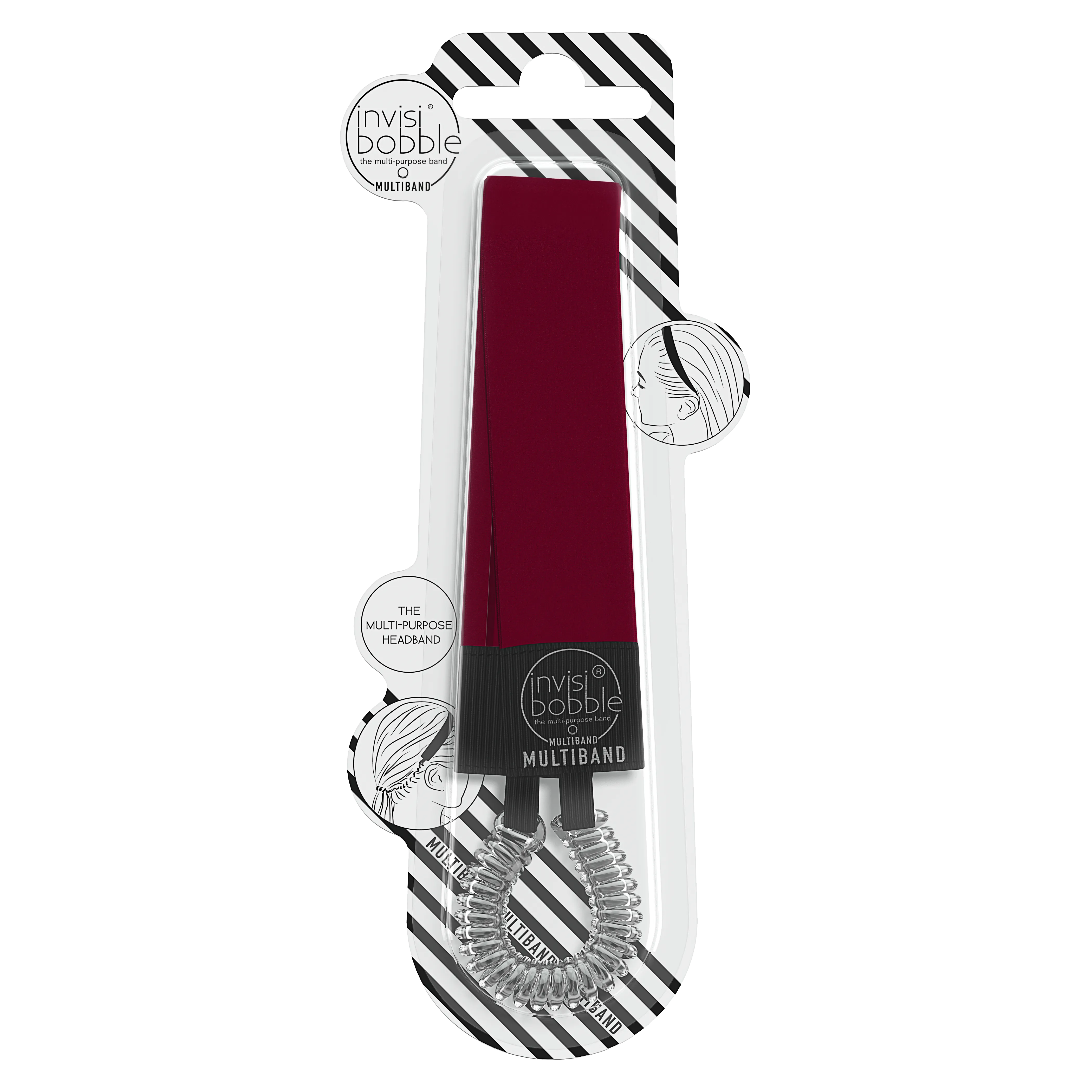 INVISIBOBBLE MULTIBAND Red-y To Rumble Hair Band and Hair Tie - 2-in-1 band