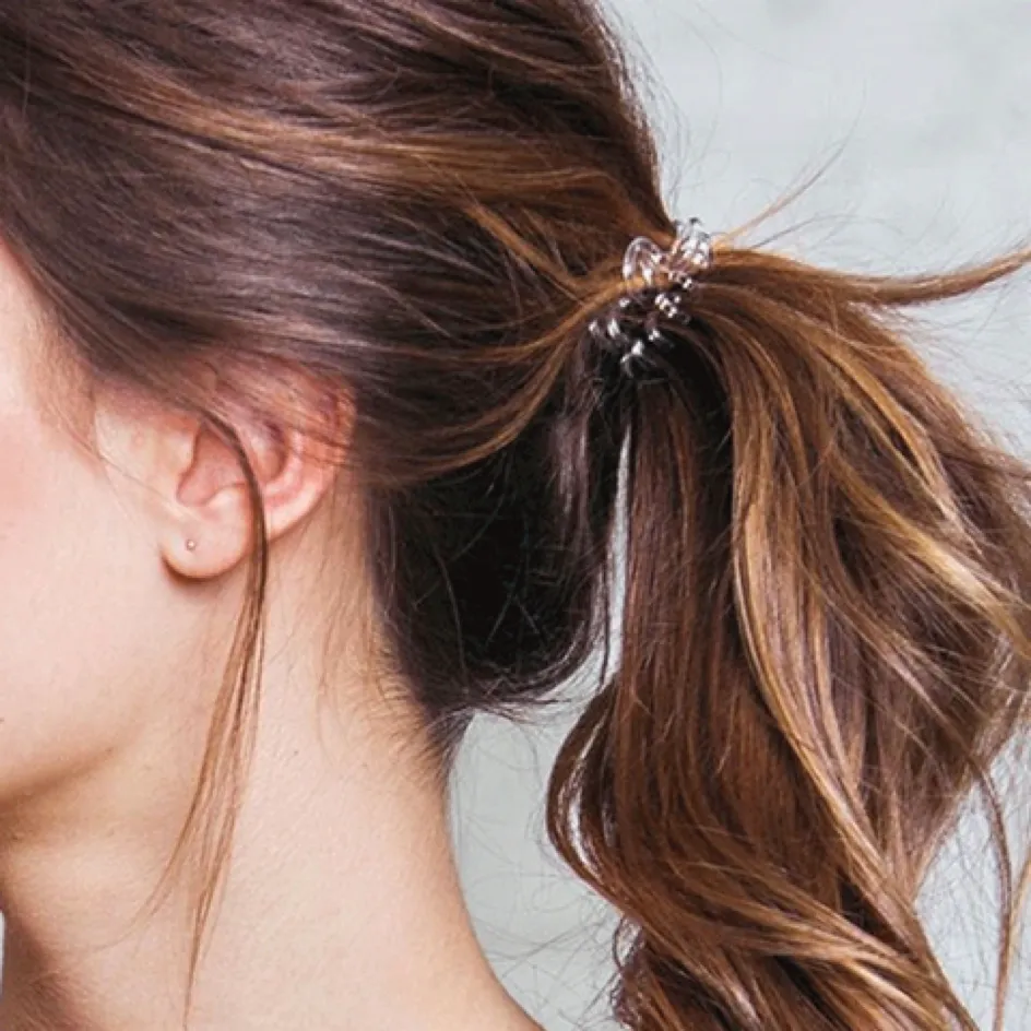 INVISIBOBBLE ORIGINAL Crystal Hair Ties, 3 Pack - Traceless, Strong Hold, Waterproof - Suitable for All Hair Types