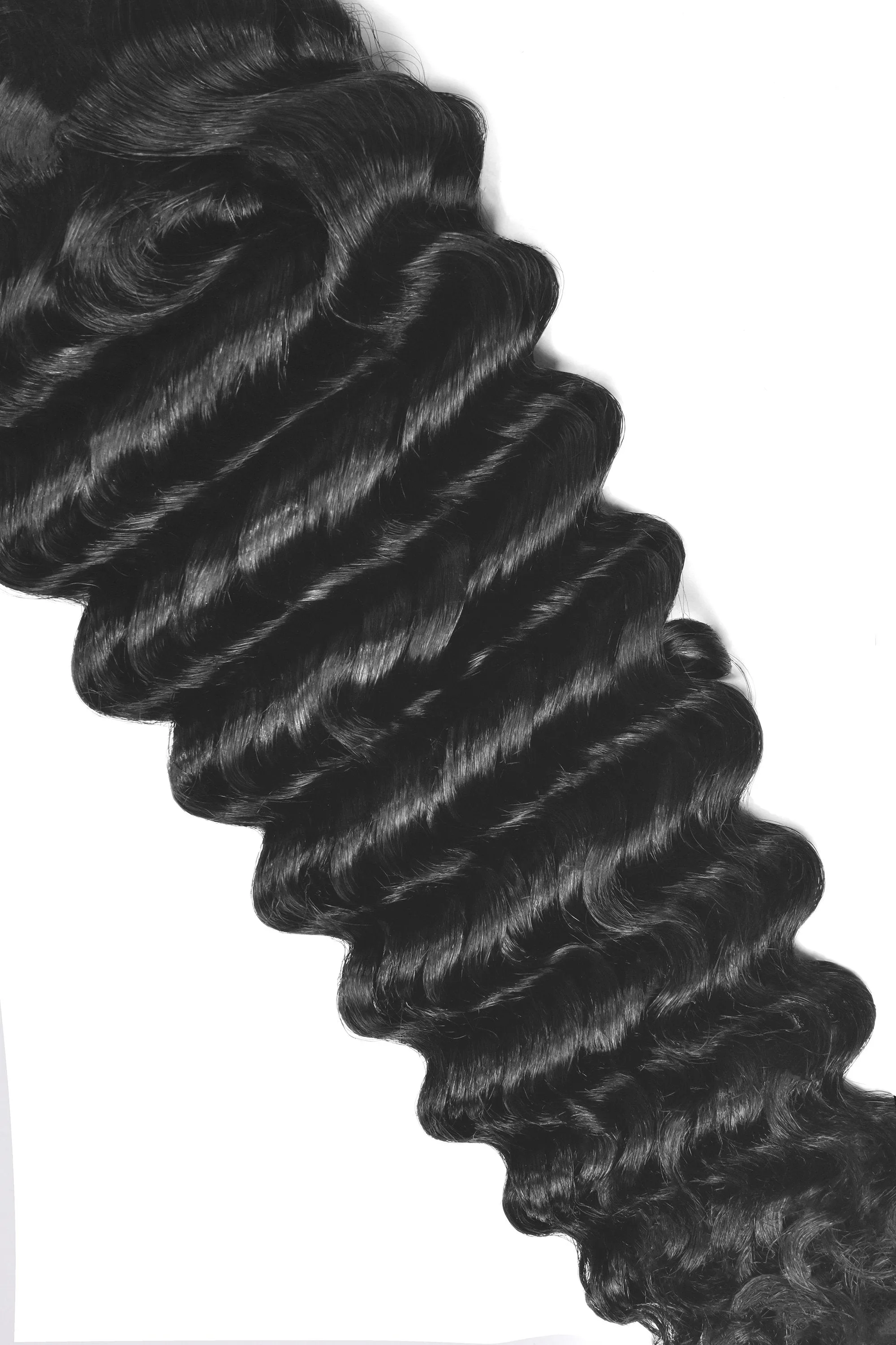 Jet Black (#1) Curly Clip In Hair Extensions