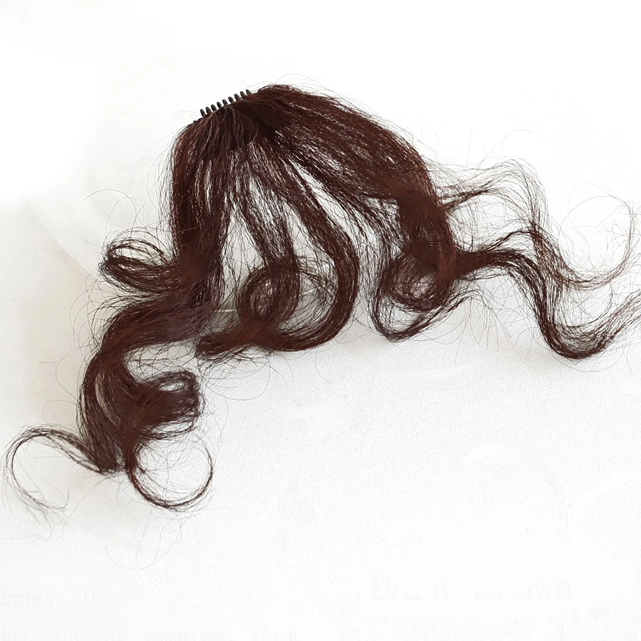 Judy - 100% Human Hair curly hair air bangs