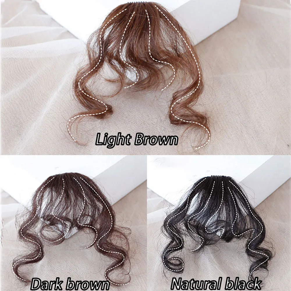 Judy - 100% Human Hair curly hair air bangs