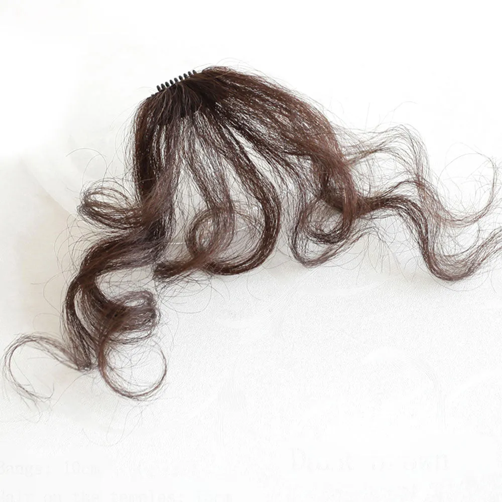 Judy - 100% Human Hair curly hair air bangs