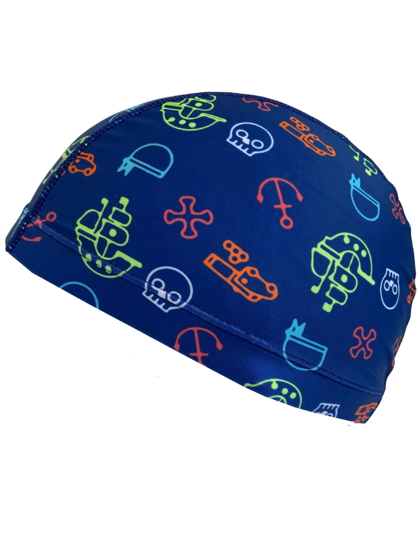 Junior Fun Patterns Lycra Swim Cap