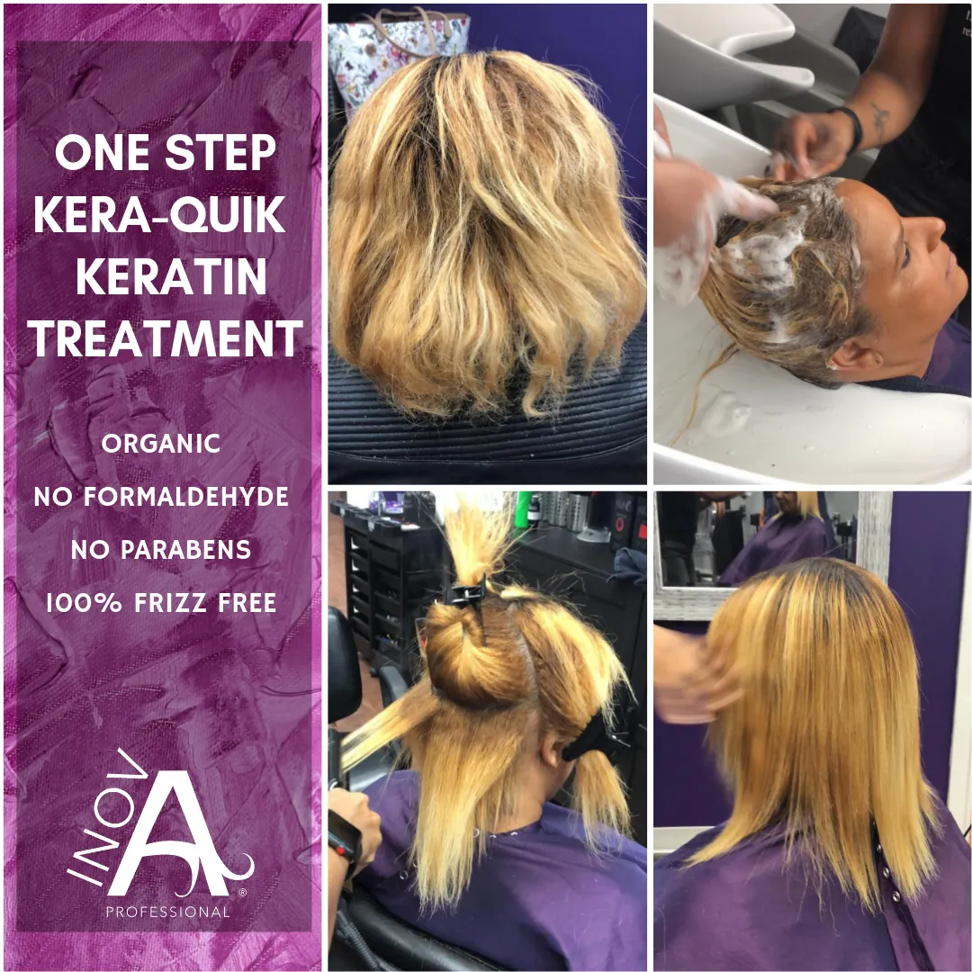 Keratin Treatment One-Step Kera-Quik - 34 oz. 0% formaldehyde Keratin Shampoo-Like Application