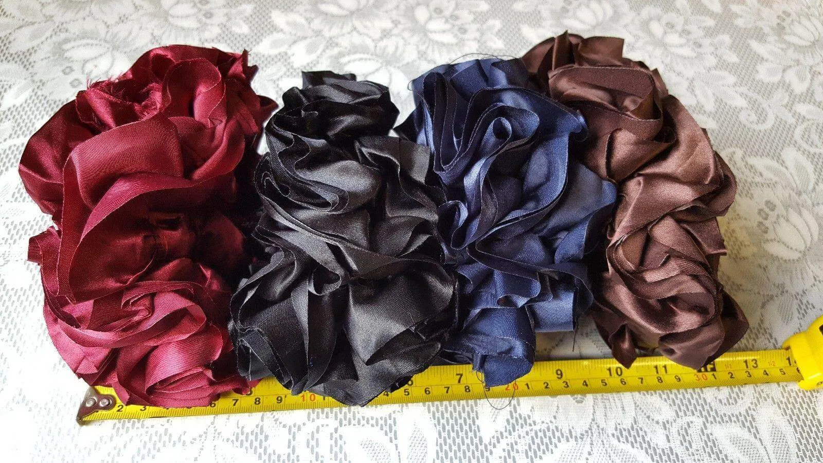 Khaleeji Volumizer Shiny Scrunchie Large Maxi Flower Hair Tie Bun Scarf
