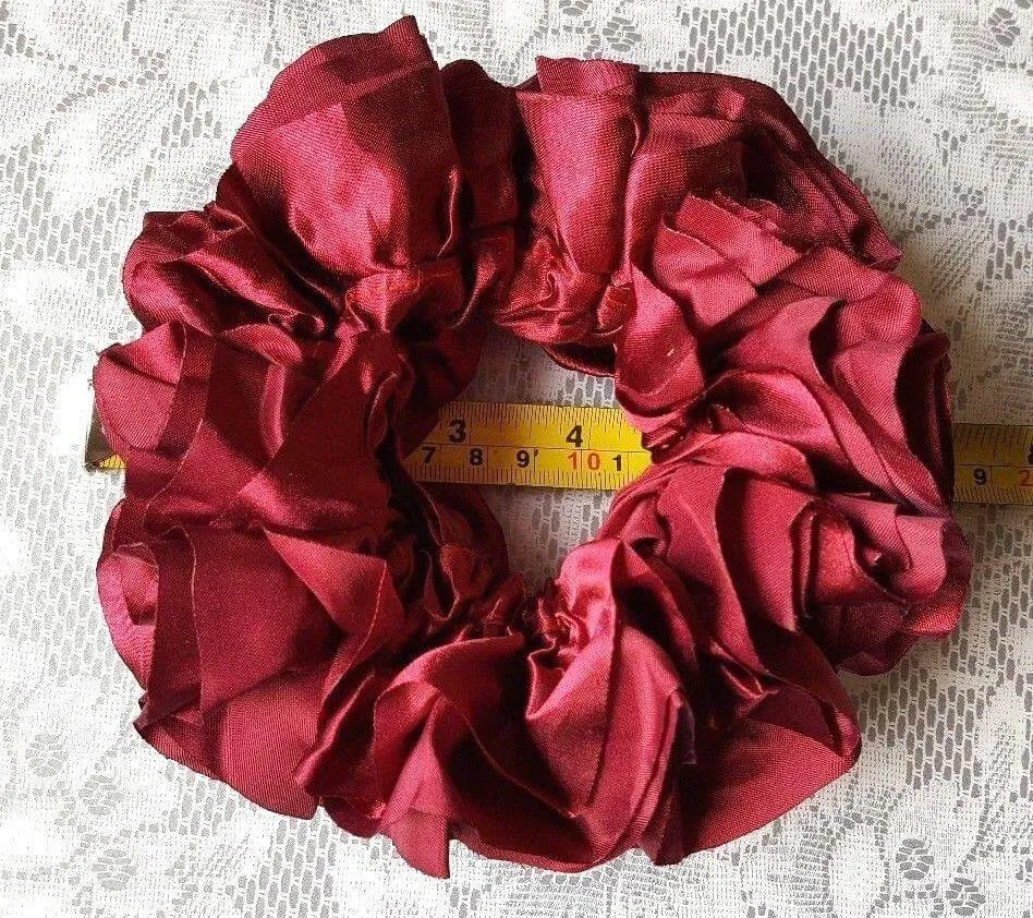 Khaleeji Volumizer Shiny Scrunchie Large Maxi Flower Hair Tie Bun Scarf