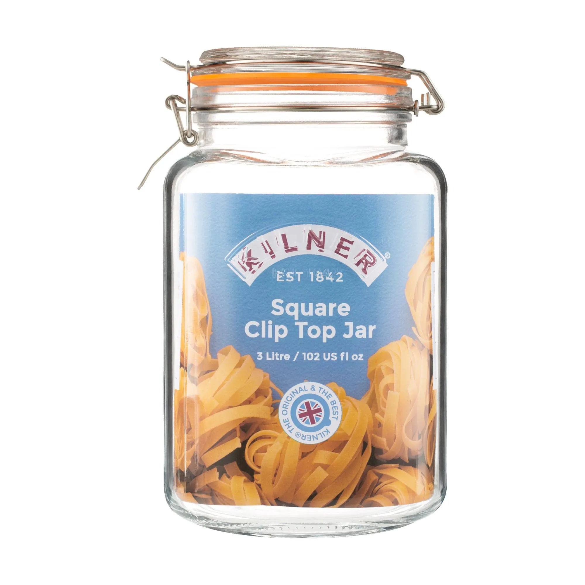 Kilner Clip Top Square Jar 3 Litre KL0025079