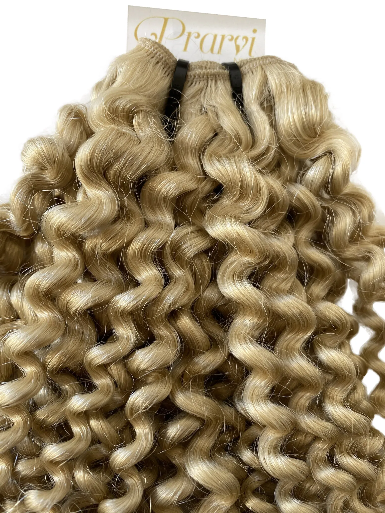 Kinky Blonde Collection - Platinum Blonde Indian Virgin Hair with Kinky Curl