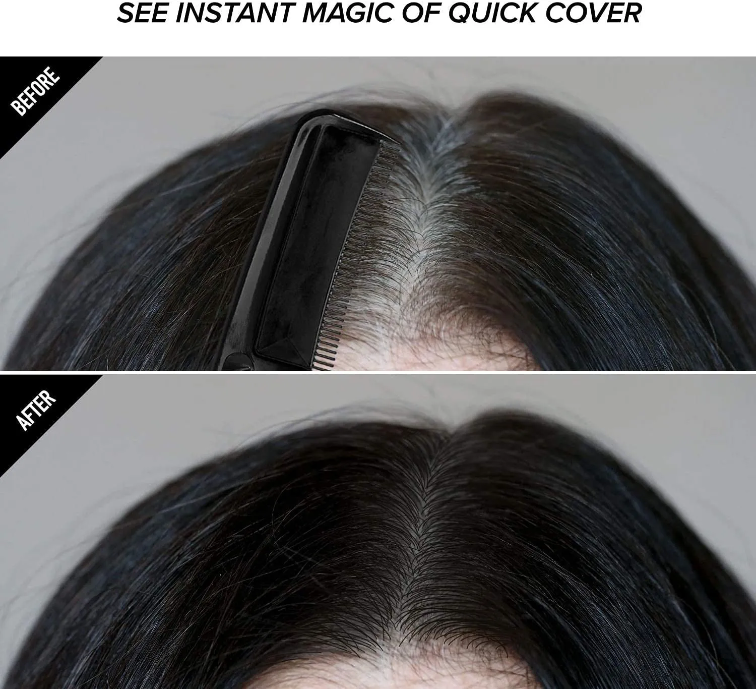 Kiss Quick Cover - Peigne à cheveux colorant & couvrant cheveux blancs "Kiss Quick Cover Gray Hair Touch Up Comb" - 20g Plusieurs couleurs