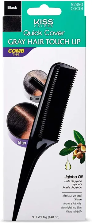 Kiss Quick Cover - Peigne à cheveux colorant & couvrant cheveux blancs "Kiss Quick Cover Gray Hair Touch Up Comb" - 20g Plusieurs couleurs