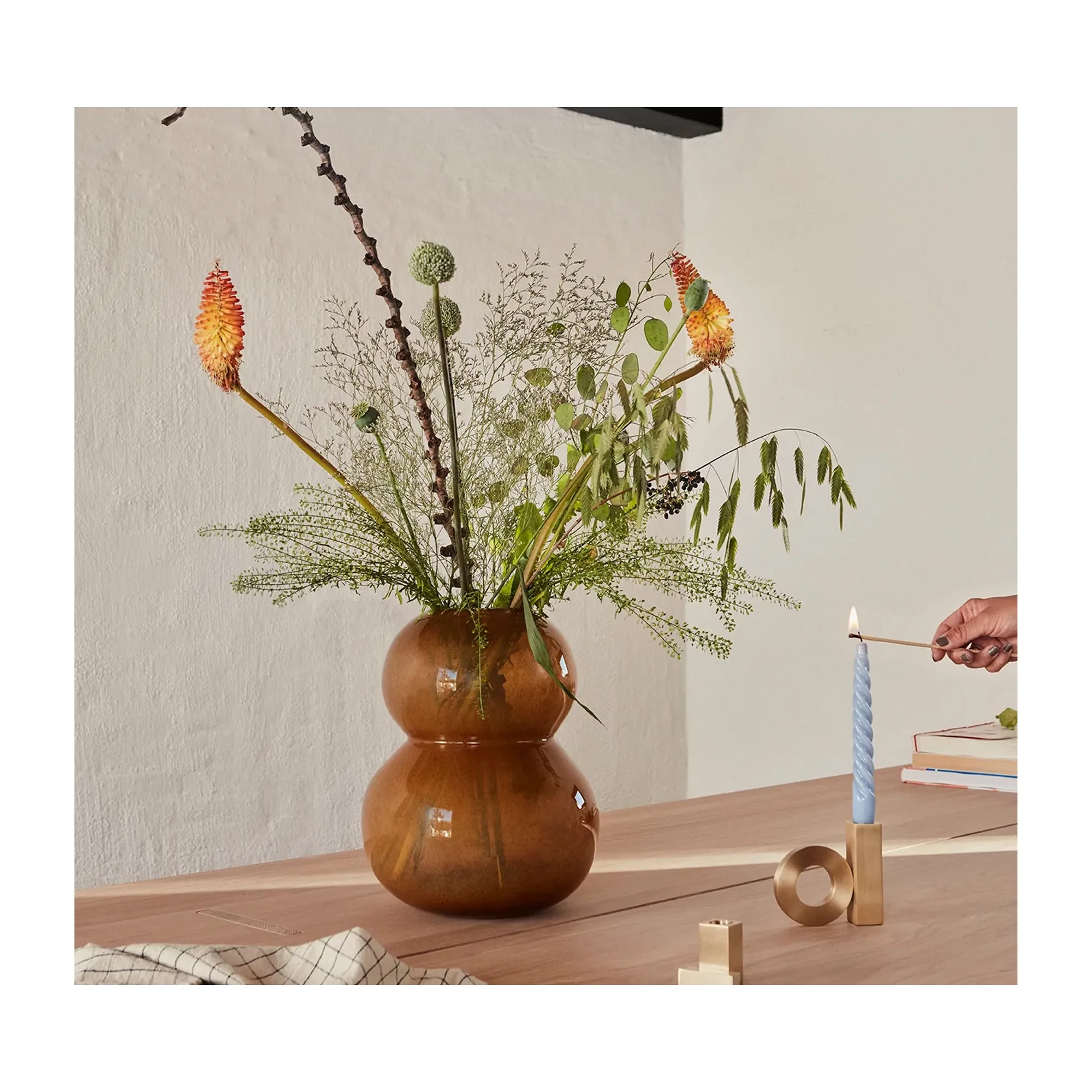 Lasi Vase - Amber - Large