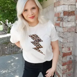 Leopard Bolt Tee