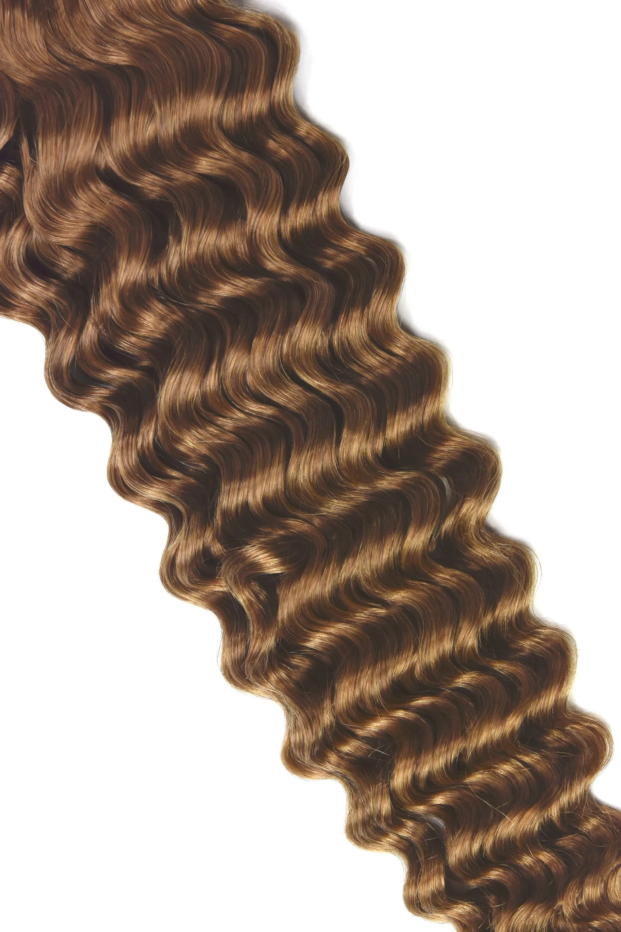Light Auburn (#30) Curly Clip In Hair Extensions