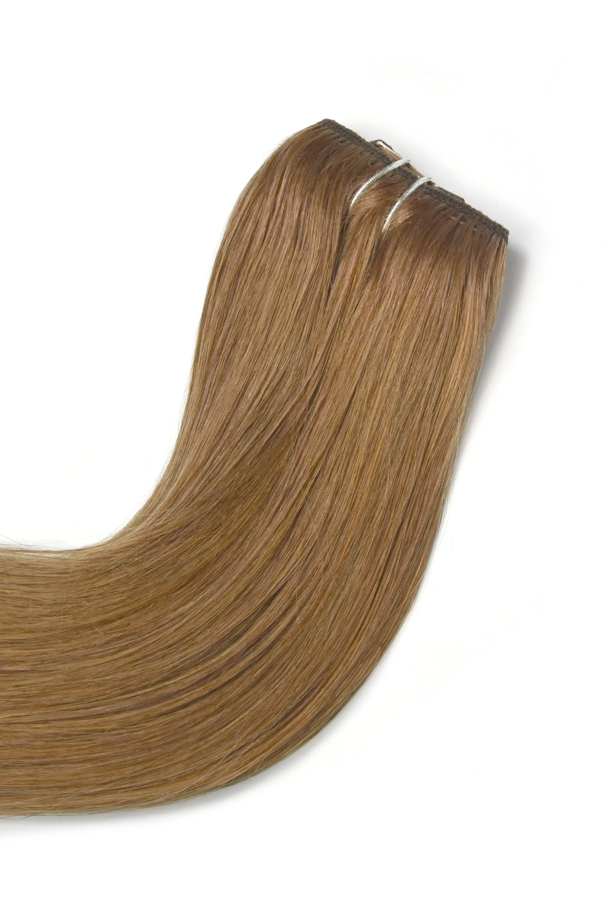 Light Auburn (#30) Quad Weft Clip In One Piece Hair Extensions