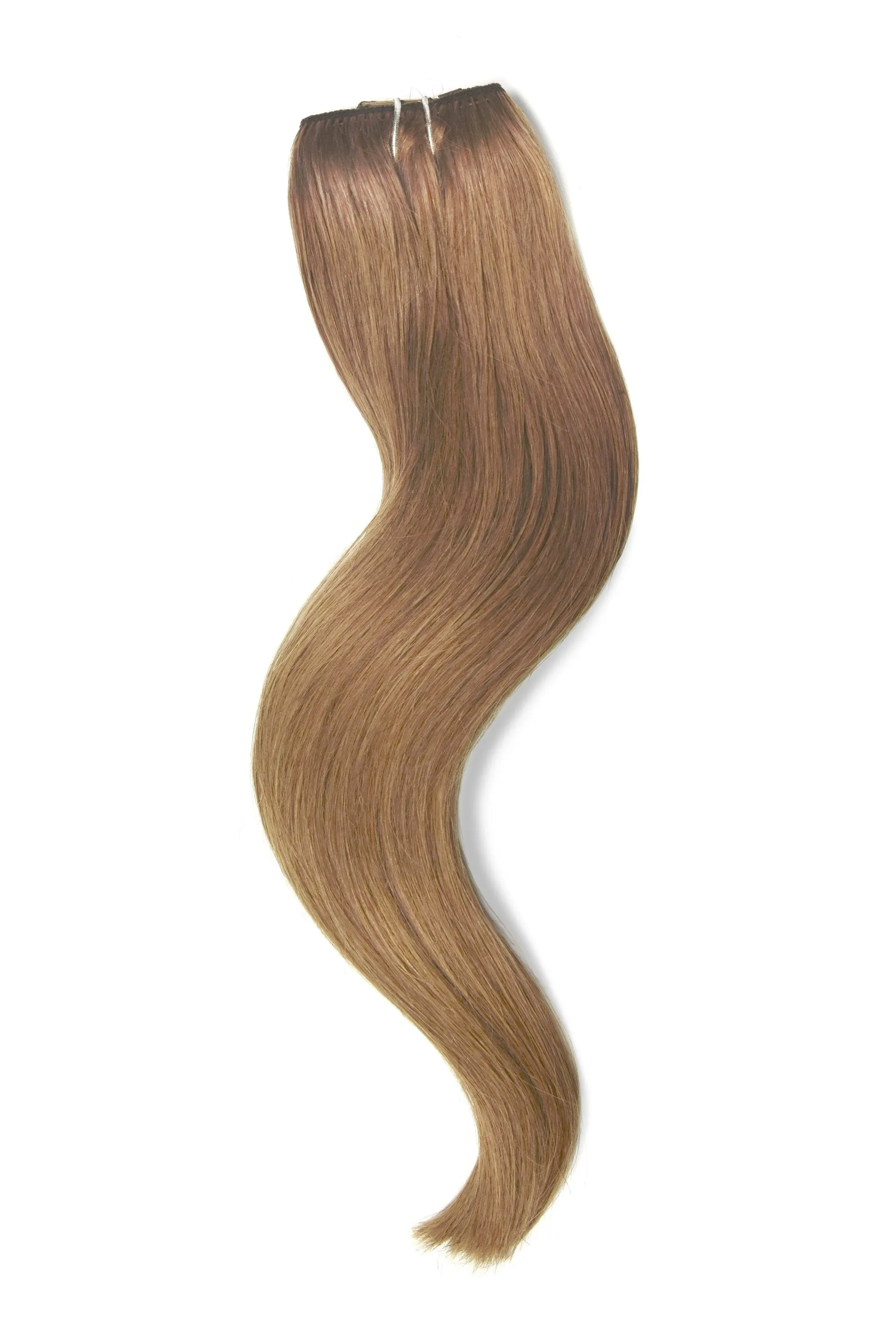 Light Auburn (#30) Quad Weft Clip In One Piece Hair Extensions
