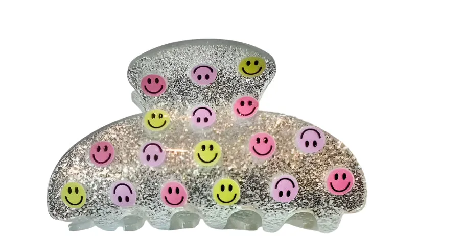Lil Darlings Sparkle Smiley Face Hair Clip