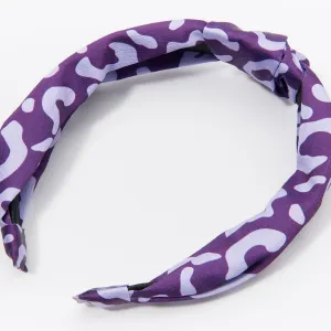 LOGO by Lori Goldstein Cheetah Knot Headband Purple