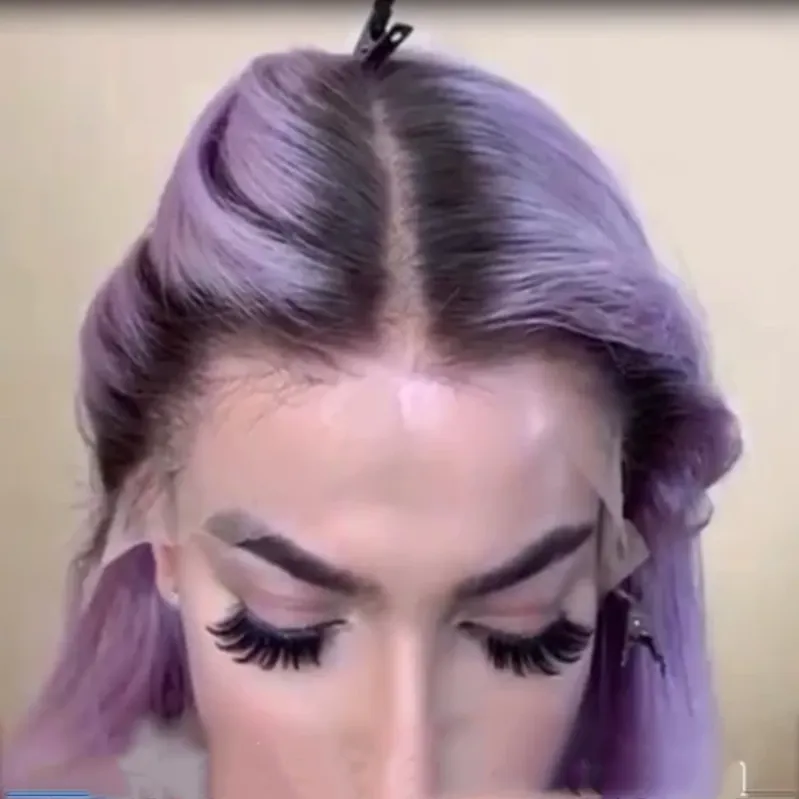 Luxury lavender purple wig