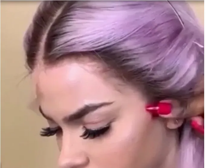 Luxury lavender purple wig