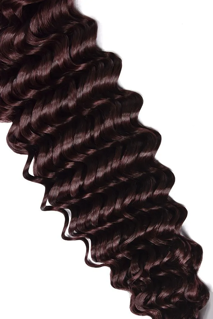 Mahogany Red (#99J) Curly Clip In Hair Extensions