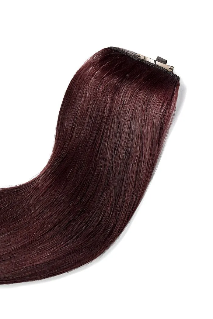 Mahogany Red (#99J) Quad Weft Clip In One Piece Hair Extensions