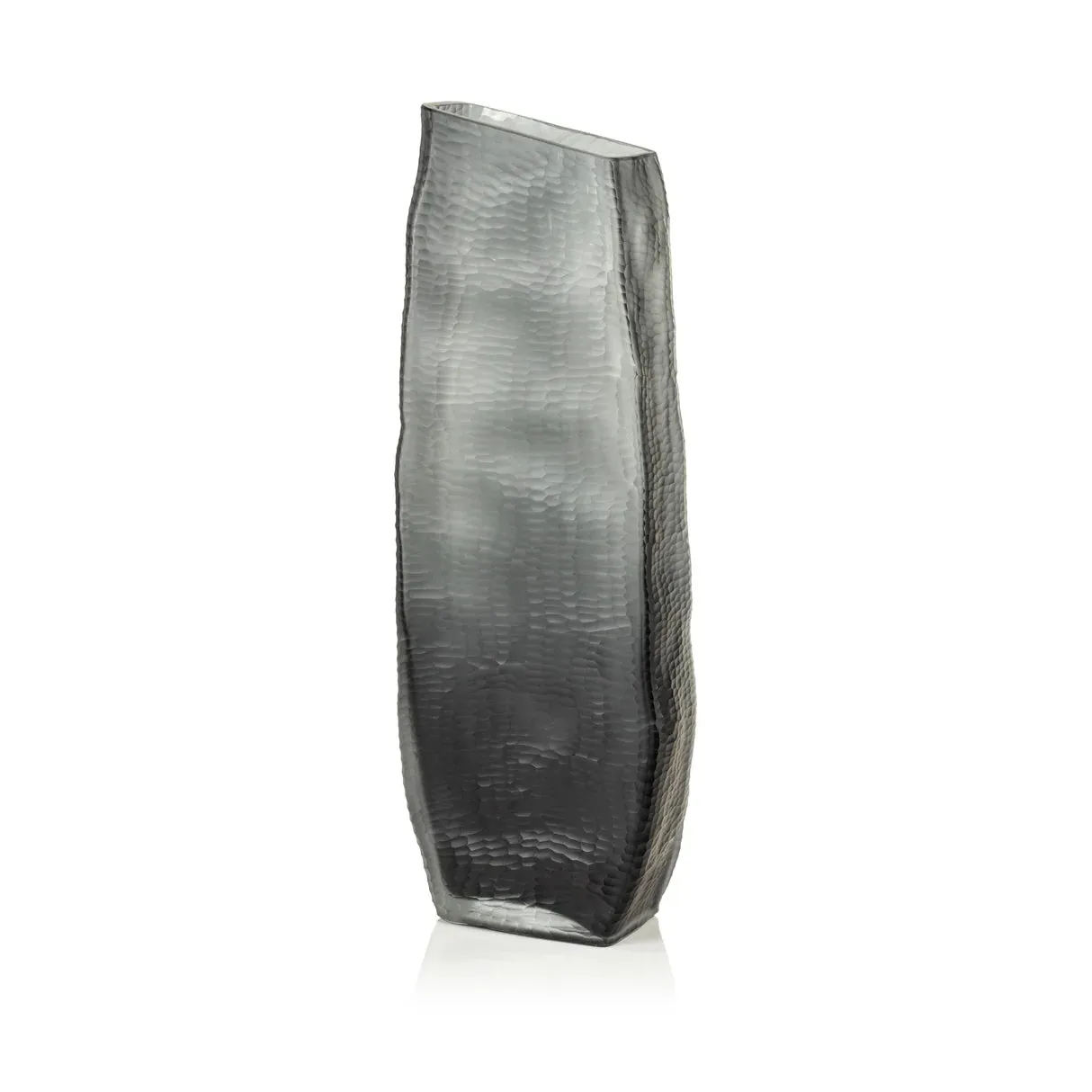 Manawa Smoke Gray Glass Vase