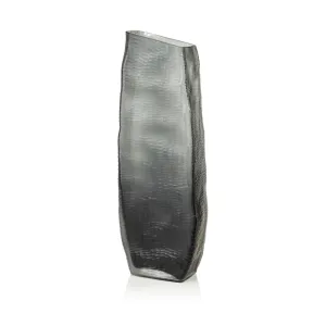 Manawa Smoke Gray Glass Vase