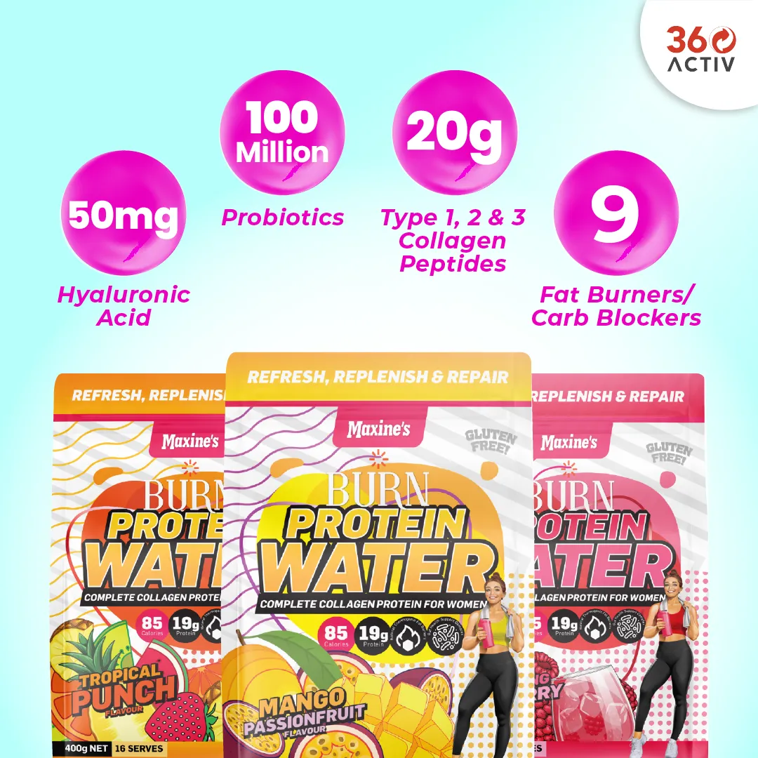 Maxine's Burn Collagen Water Tropical Punch 400g