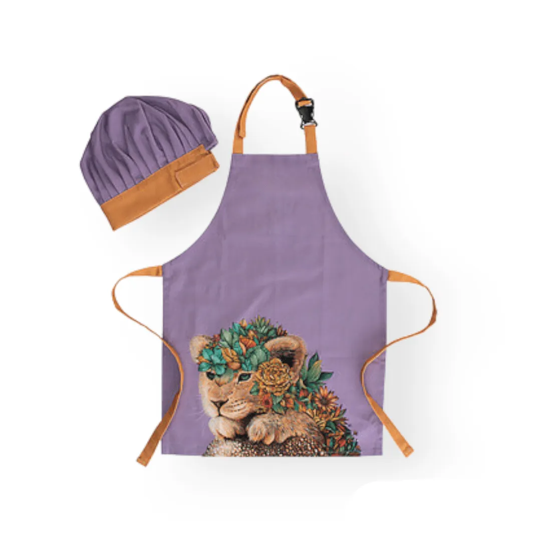 Maxwell & Williams Marini Ferlazzo Wild Planet Kids Apron & Hat Set Lion GX0596