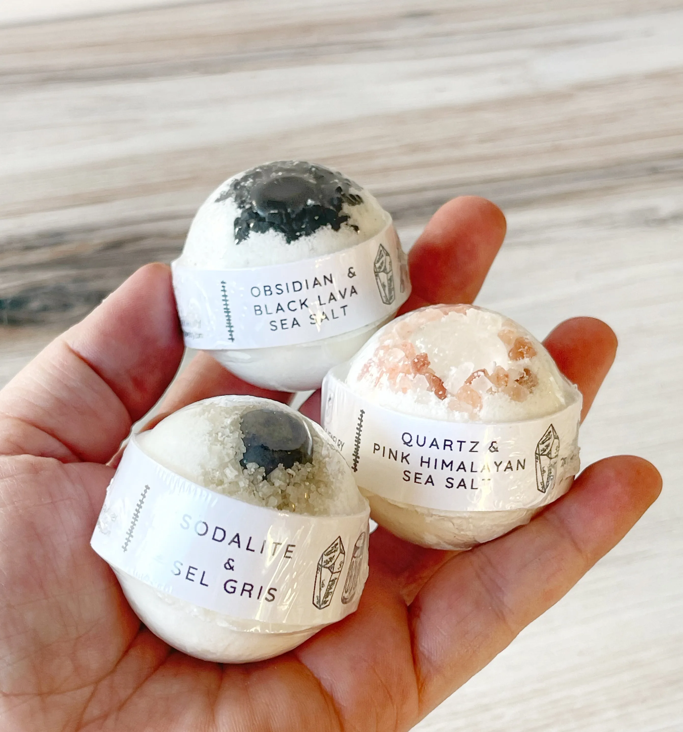 Mini Bath Bomb Set | Set of Six | Flowers   Salts