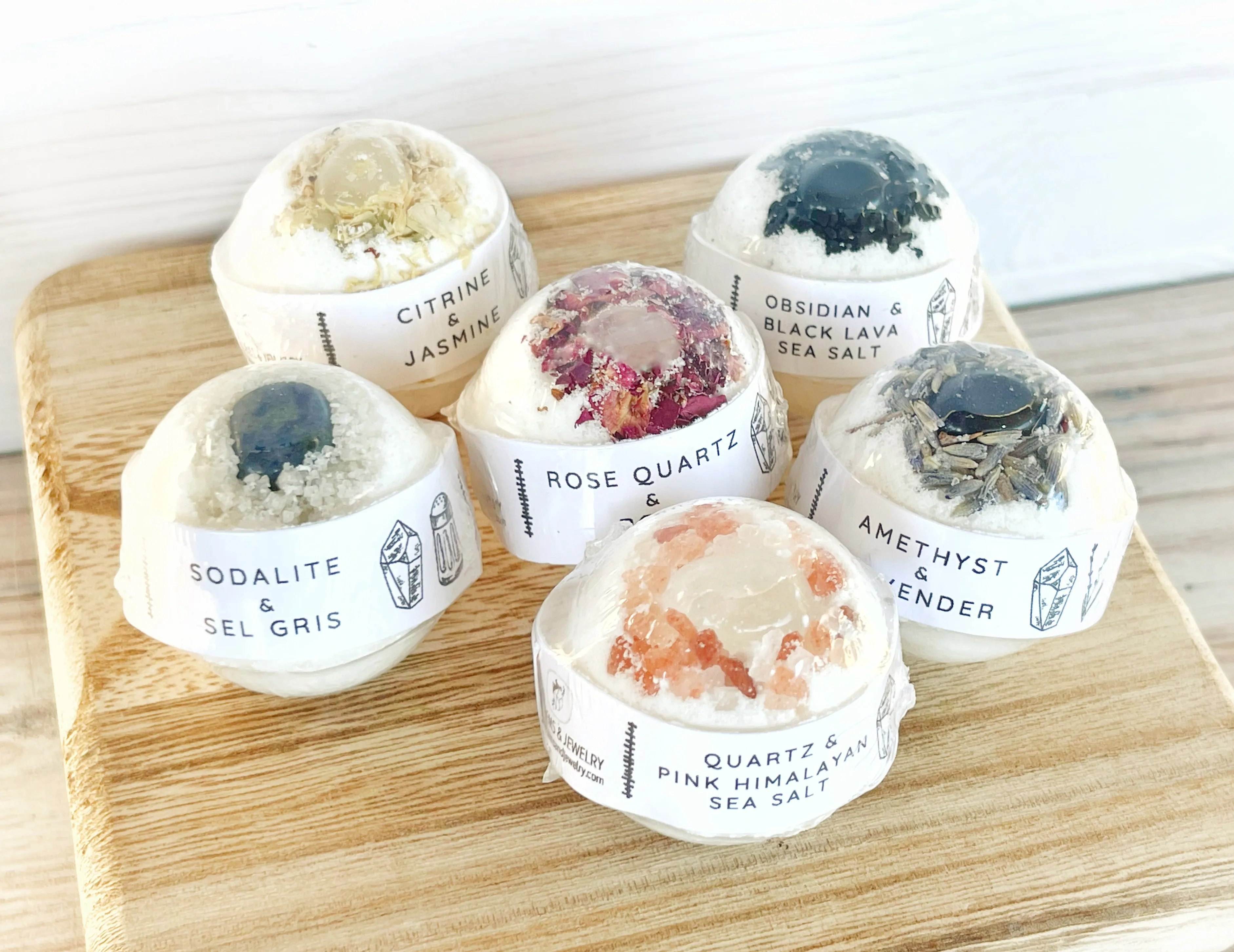 Mini Bath Bomb Set | Set of Six | Flowers   Salts