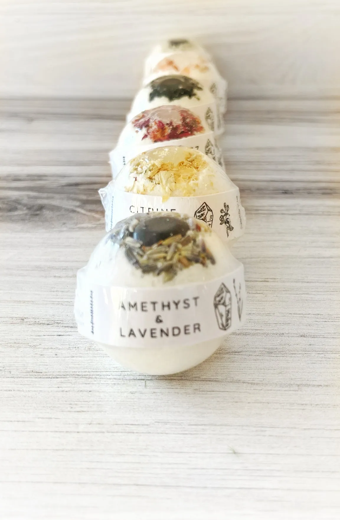 Mini Bath Bomb Set | Set of Six | Flowers   Salts