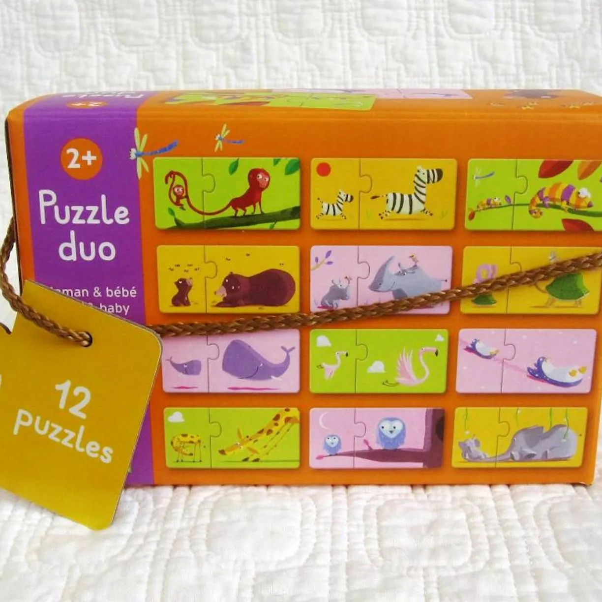 Mom and Baby First Puzzle by Djeco, Premium French Brand,  Ages 2 