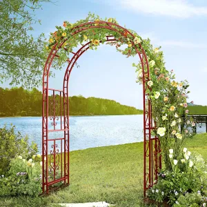 Montebello Iron Garden Arbor, Americana Red,47m2352rd