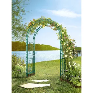 Montebello Iron Garden Arbor, Forest Green,47m2352gn