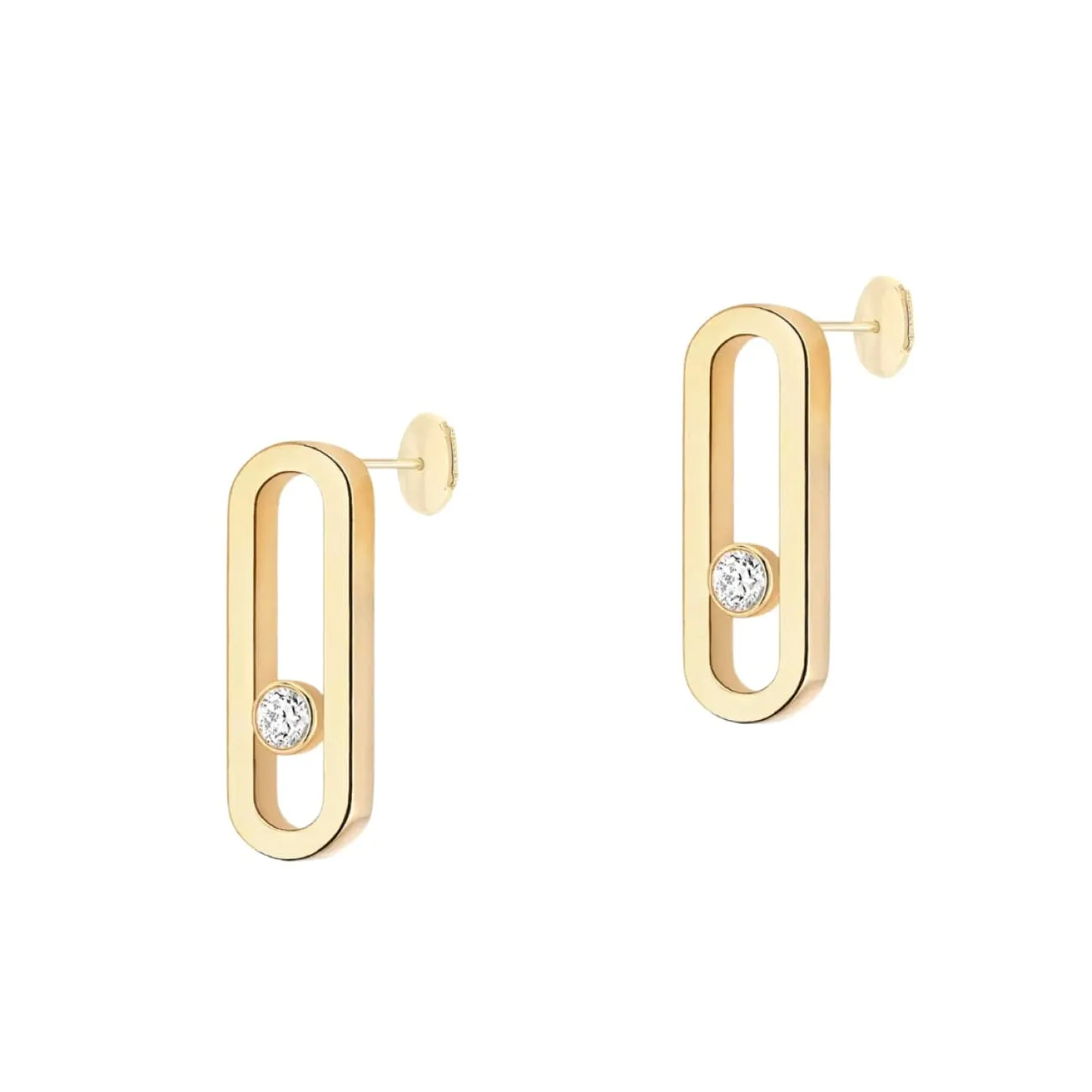 Move Uno 18K Yellow Gold Diamond Earrings