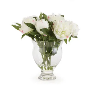 Napa Home Garden, PEONY 13" ARRANGEMENT IN VASE WH,cc272wh
