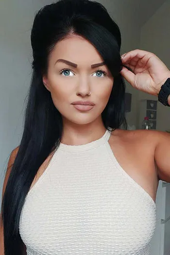 Natural Off/Black (#1B) Double Wefted Full Head Clip In Hair Extensions