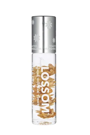 New Blossom Scented Roll on Lip Gloss, Infused with Real Flowers, Made in USA, 0.20 fl. oz./5.9ml, Toasted Marshmallow