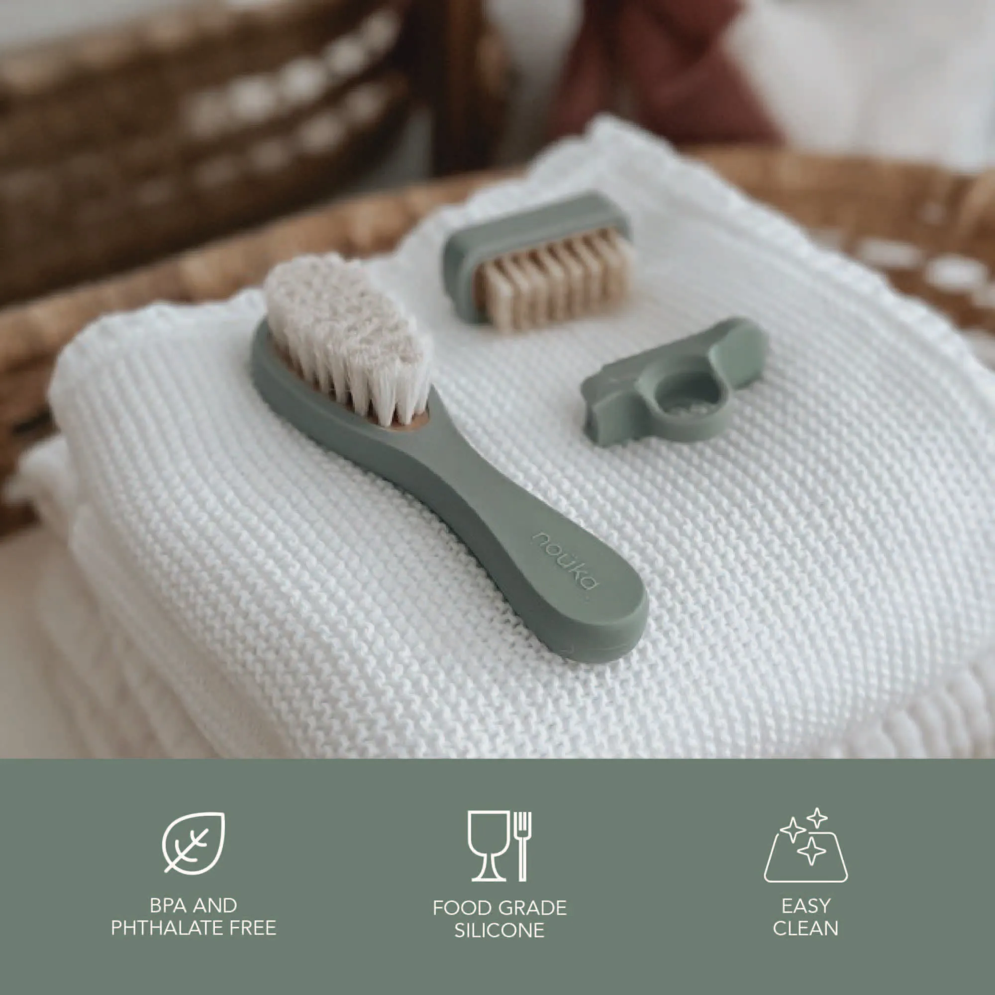 noüka Baby Care Set Leaf (Min. of 2 PK, Multiples of 2 PK)