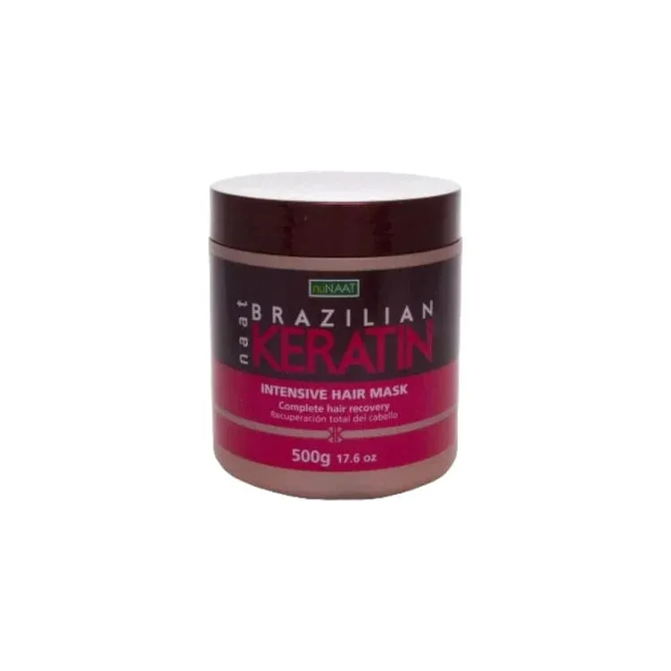 nuNAAT - Masque capillaire intensif à la kératine brésilienne 500g