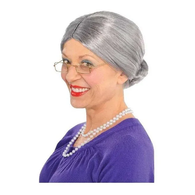 Old Lady Wig Grey