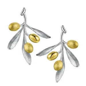 Olive Fruit & Leaves Earrings