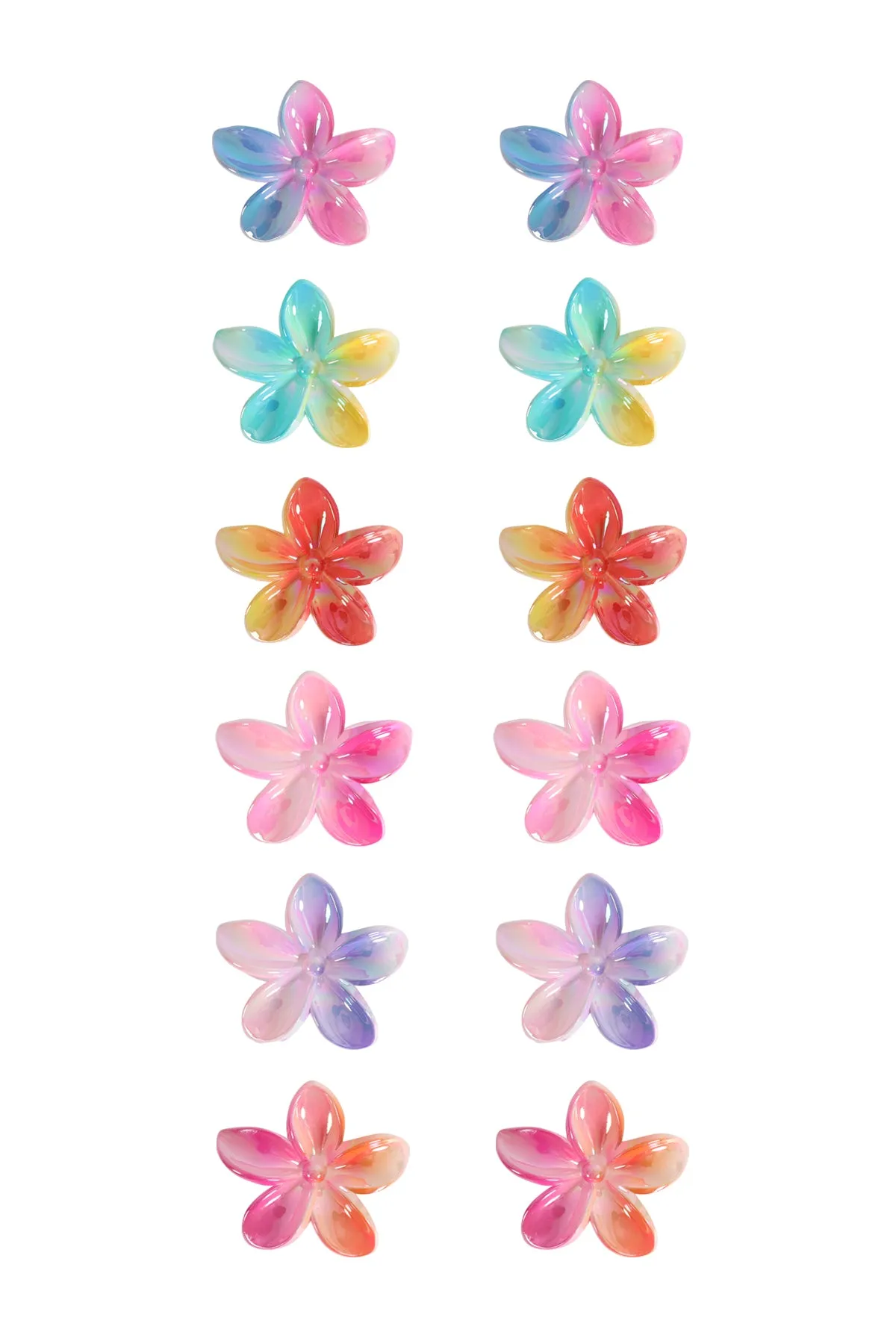 OMBRE PLUMERIA FLOWER HAIR CLAW CLIP HAIR ACCESSORIES