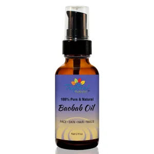 Organic Baobab Oil 2oz – Natural Non-GMO– For Skin, Nails, Hair, Face