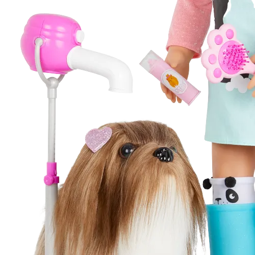 Our Generations Dog 6" Hair Play Lhasa Apso