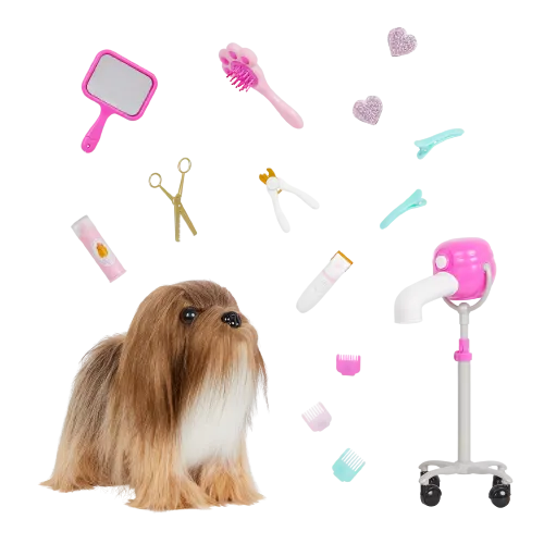 Our Generations Dog 6" Hair Play Lhasa Apso