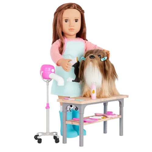 Our Generations Dog 6" Hair Play Lhasa Apso