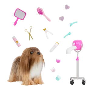 Our Generations Dog 6" Hair Play Lhasa Apso