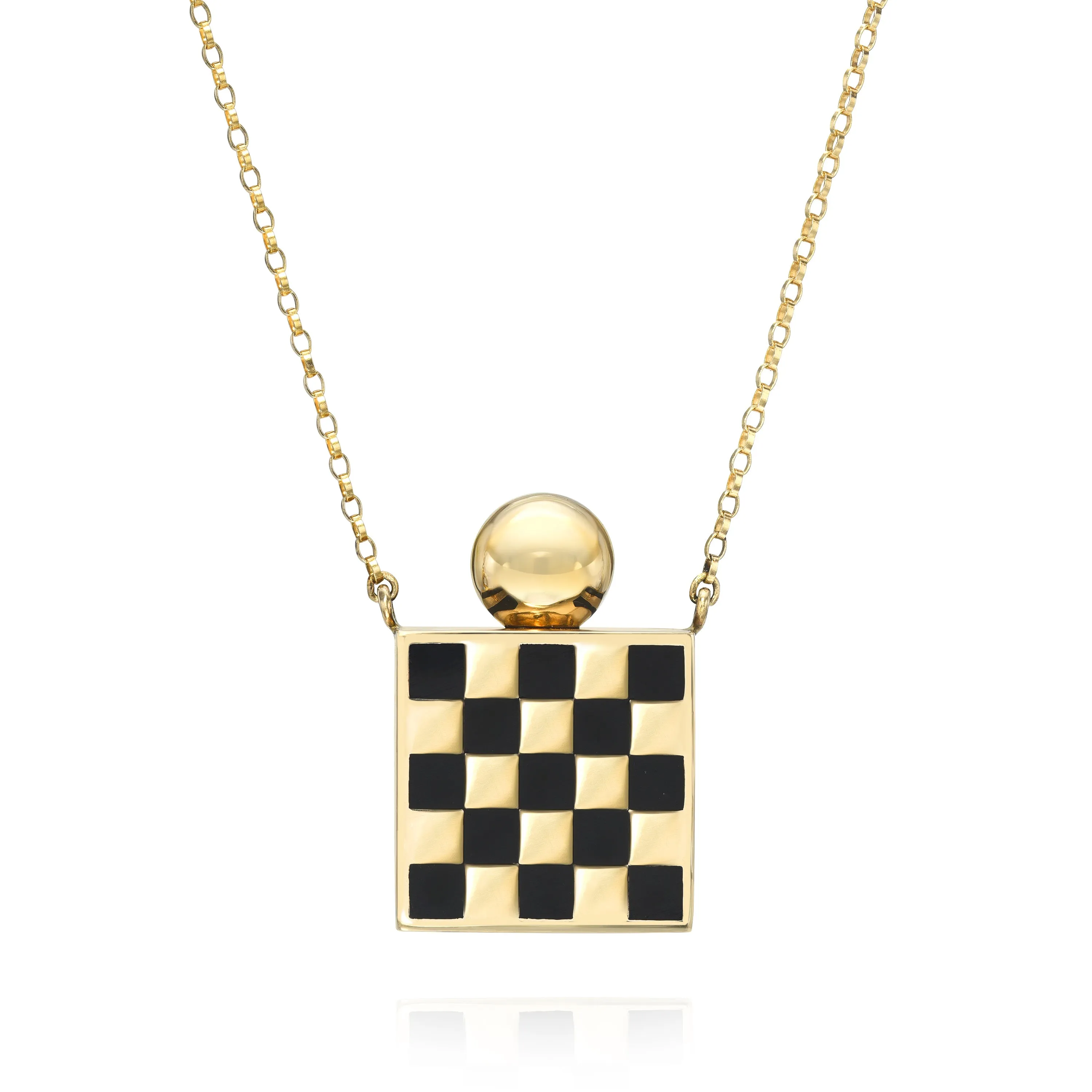Pattern Vessel Box Necklace, Multiple Sizes